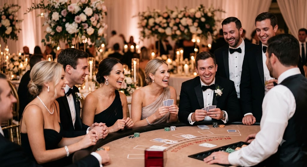 Wedding reception casino entertainment
